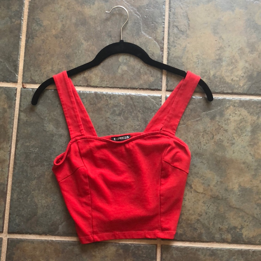 EXPRESS Red Crop Top